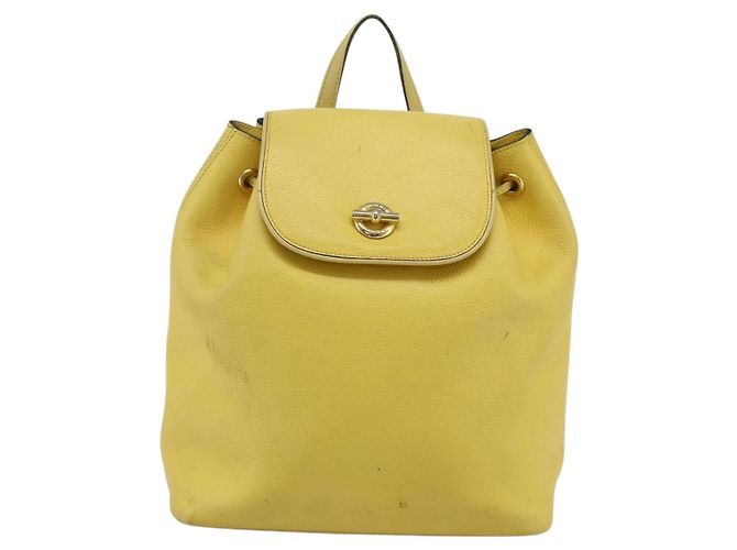 Céline CELINE Rucksack Leder Gelbgold Authentisch 177264 Golden - Ansicht 13