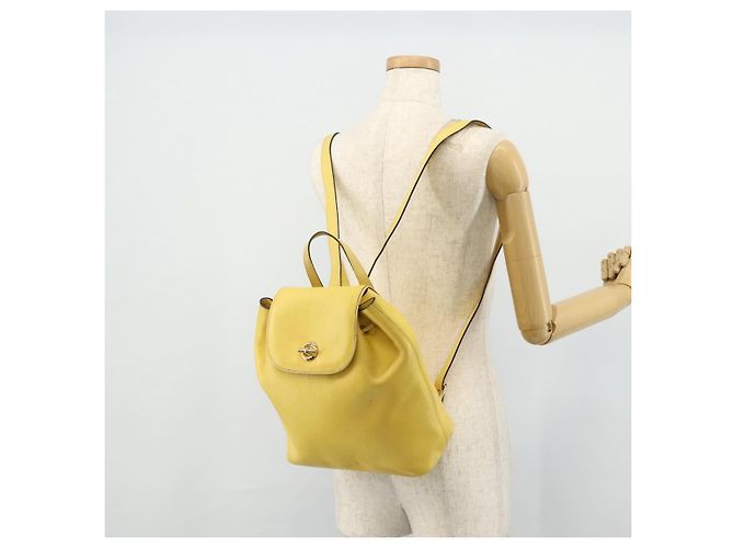 Céline CELINE Rucksack Leder Gelbgold Authentisch 177264 Golden - Ansicht 22