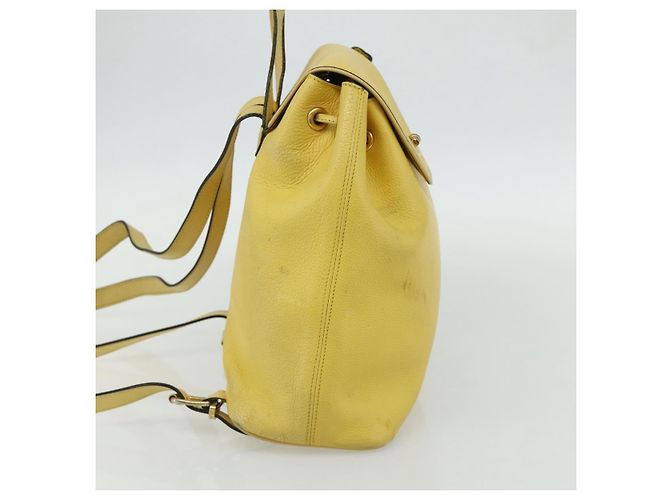 Céline CELINE Rucksack Leder Gelbgold Authentisch 177264 Golden - Ansicht 3