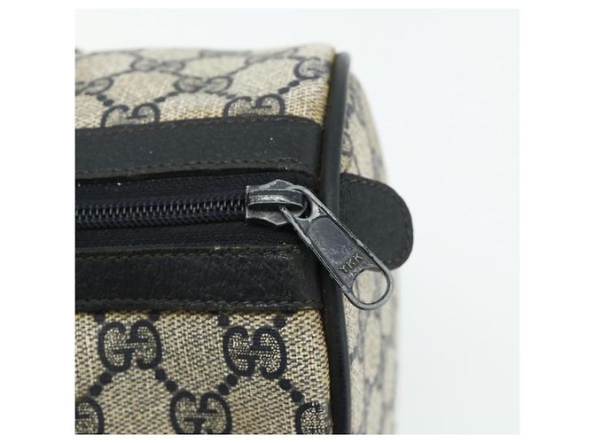 Borsa GUCCI GG Supreme Sherry Line PVC Blu Navy Oro 39 02 007 Auth 177794 D'oro - vista 14