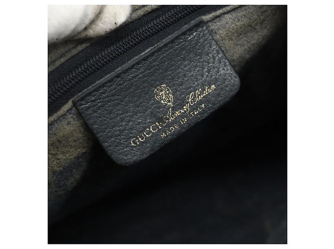 Borsa GUCCI GG Supreme Sherry Line PVC Blu Navy Oro 39 02 007 Auth 177794 D'oro - vista 15