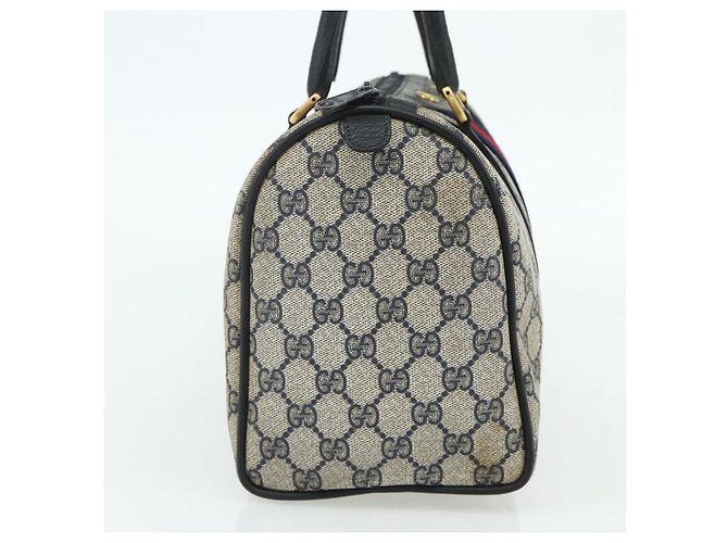 Borsa GUCCI GG Supreme Sherry Line PVC Blu Navy Oro 39 02 007 Auth 177794 D'oro - vista 4