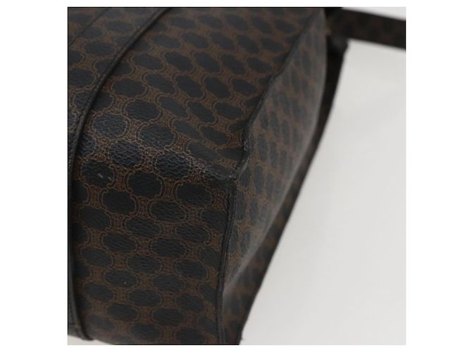 Céline Borsa Tote CELINE Macadam Canvas PVC Pelle Nero Oro Auth ka1178A D'oro - vista 16