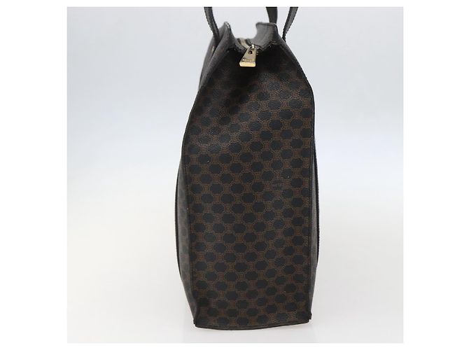 Céline Borsa Tote CELINE Macadam Canvas PVC Pelle Nero Oro Auth ka1178A D'oro - vista 3