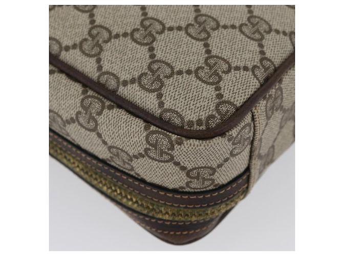 Clutch GUCCI GG Supreme Web Sherry Line PVC Beige Red Green Auth ka3285 Rosso Verde - vista 10