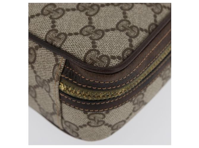 Clutch GUCCI GG Supreme Web Sherry Line PVC Beige Red Green Auth ka3285 Rosso Verde - vista 9