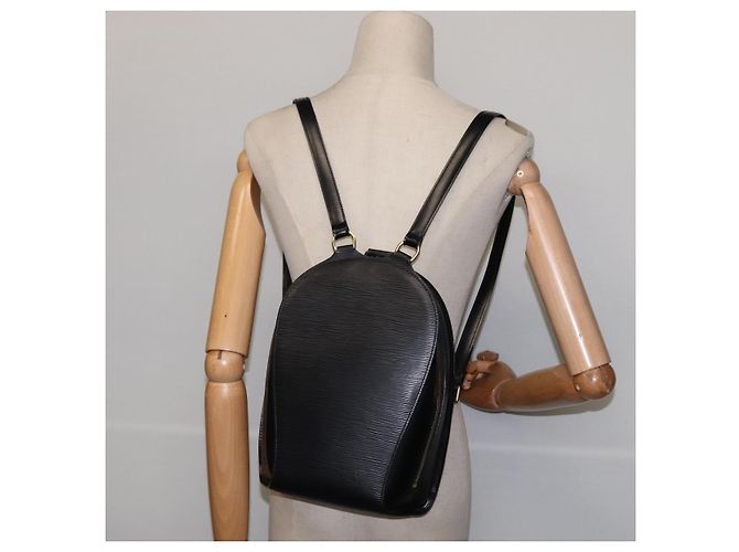 Zaino LOUIS VUITTON Epi Mabillon Nero M52232 LV Auth 145188 - vista 20