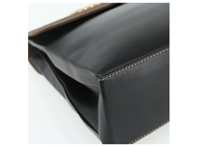 Borsa LOEWE Velazquez in pelle nera e oro Auth 178120A Nero D'oro - vista 14