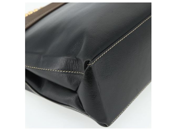 Borsa LOEWE Velazquez in pelle nera e oro Auth 178120A Nero D'oro - vista 16