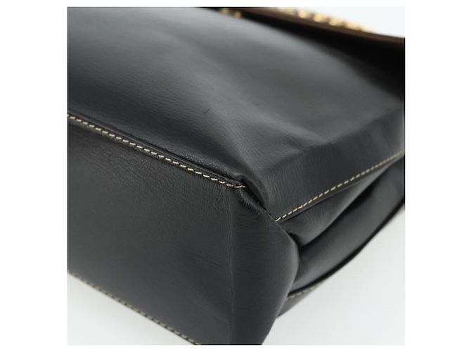 Borsa LOEWE Velazquez in pelle nera e oro Auth 178120A Nero D'oro - vista 9