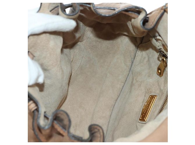 Borsa a Spalla Miu Miu in Pelle Marrone Oro Auth 177730A D'oro - vista 11