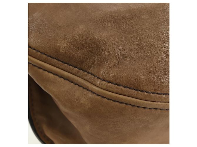 Borsa a Spalla Miu Miu in Pelle Marrone Oro Auth 177730A D'oro - vista 16