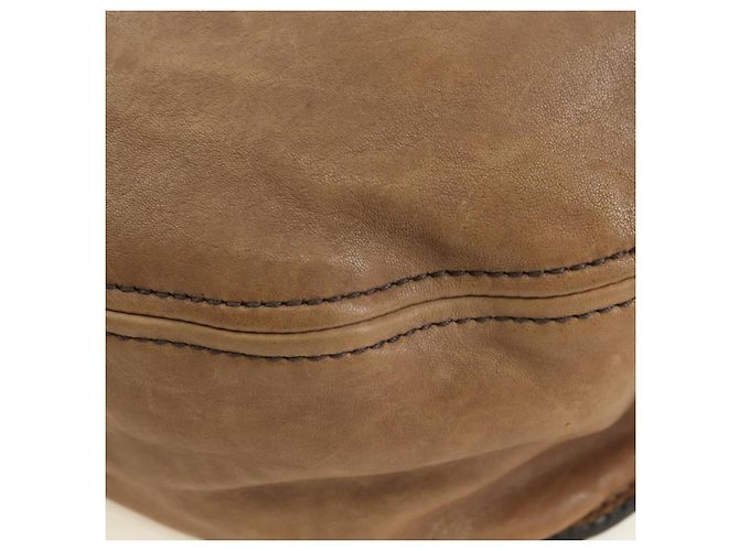Borsa a Spalla Miu Miu in Pelle Marrone Oro Auth 177730A D'oro - vista 17