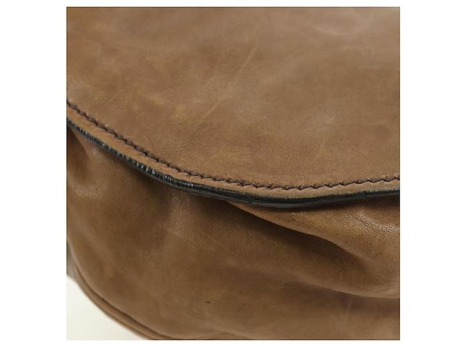 Borsa a Spalla Miu Miu in Pelle Marrone Oro Auth 177730A D'oro - vista 18