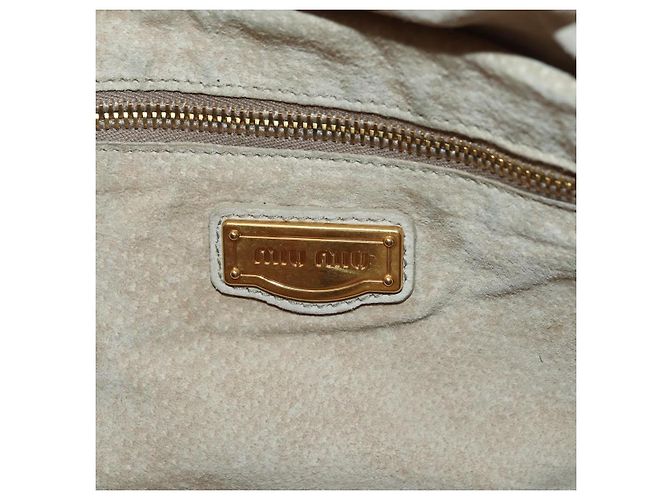 Borsa a Spalla Miu Miu in Pelle Marrone Oro Auth 177730A D'oro - vista 22