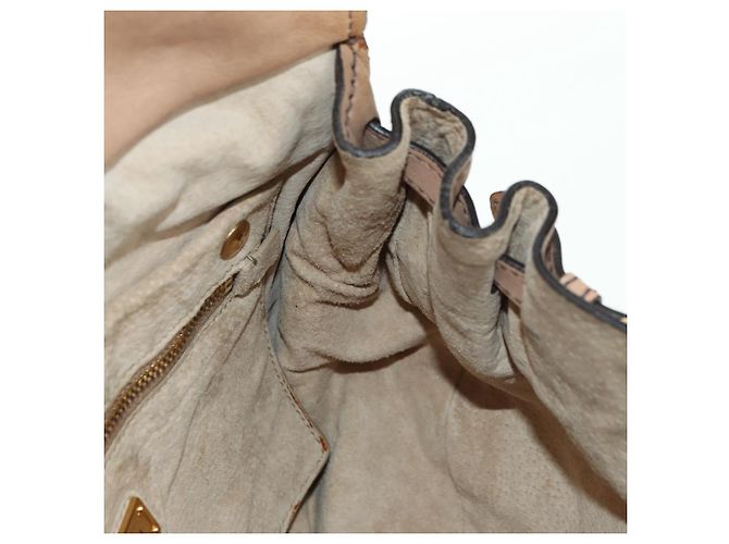 Borsa a Spalla Miu Miu in Pelle Marrone Oro Auth 177730A D'oro - vista 24