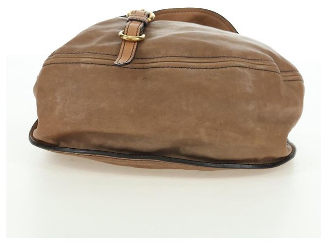 Borsa a Spalla Miu Miu in Pelle Marrone Oro Auth 177730A D'oro - vista 5