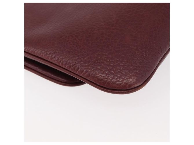 Borsa a Spalla CARTIER Must Line Pelle Bordeaux Oro Auth BA12432 D'oro Bordò - vista 12