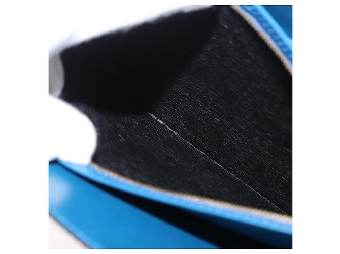 Borsa a Spalla LOUIS VUITTON Epi Capuchin Blu M52345 LV Auth 178487 - vista 11