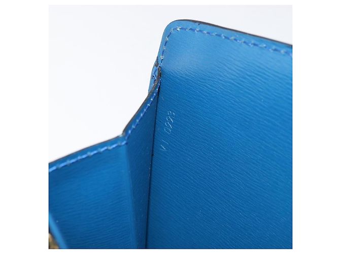 Borsa a Spalla LOUIS VUITTON Epi Capuchin Blu M52345 LV Auth 178487 - vista 12