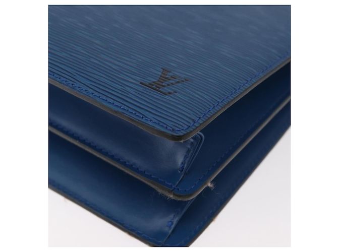 Borsa a Spalla LOUIS VUITTON Epi Capuchin Blu M52345 LV Auth 178487 - vista 14
