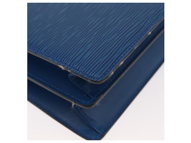 Borsa a Spalla LOUIS VUITTON Epi Capuchin Blu M52345 LV Auth 178487 - vista 15