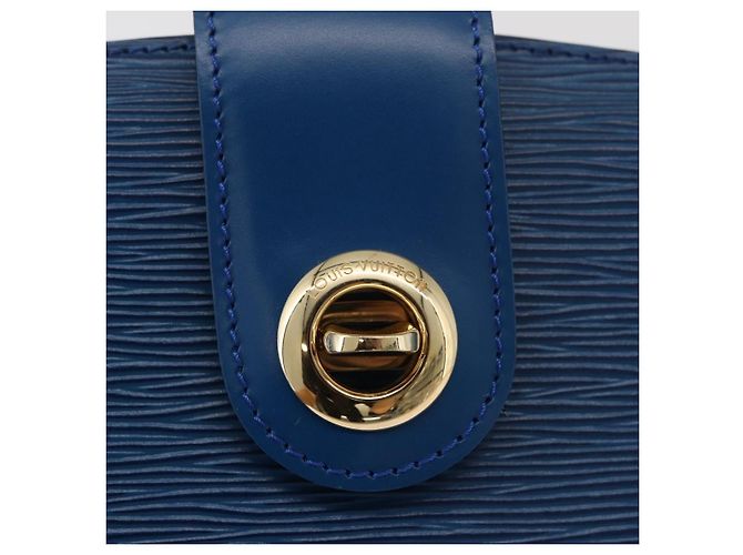 Borsa a Spalla LOUIS VUITTON Epi Capuchin Blu M52345 LV Auth 178487 - vista 17