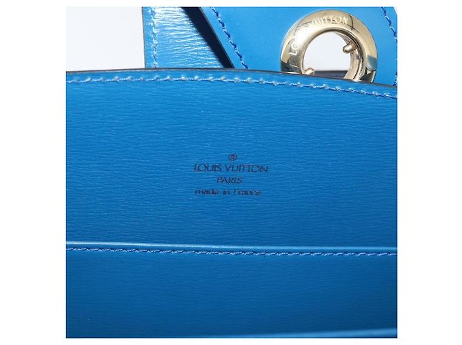 Borsa a Spalla LOUIS VUITTON Epi Capuchin Blu M52345 LV Auth 178487 - vista 18