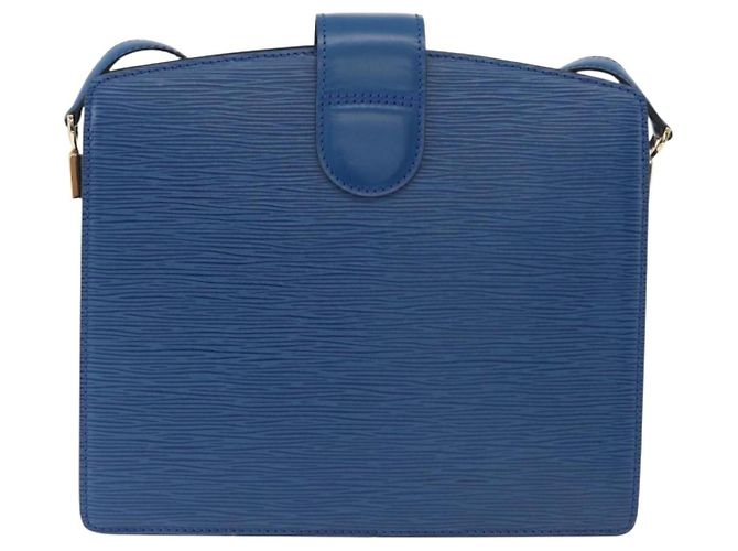 Borsa a Spalla LOUIS VUITTON Epi Capuchin Blu M52345 LV Auth 178487 - vista 2