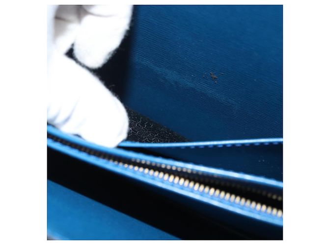 Borsa a Spalla LOUIS VUITTON Epi Capuchin Blu M52345 LV Auth 178487 - vista 25