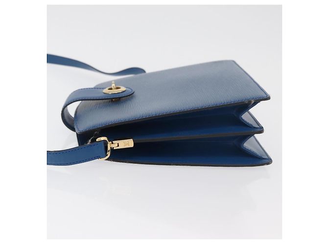 Borsa a Spalla LOUIS VUITTON Epi Capuchin Blu M52345 LV Auth 178487 - vista 4