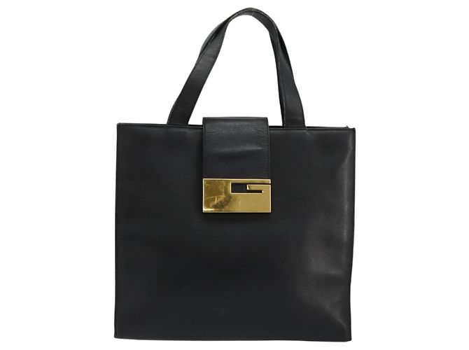 Borsa GUCCI in pelle nera e oro 002 0347 200110 Auth 178003A Nero D'oro - vista 13