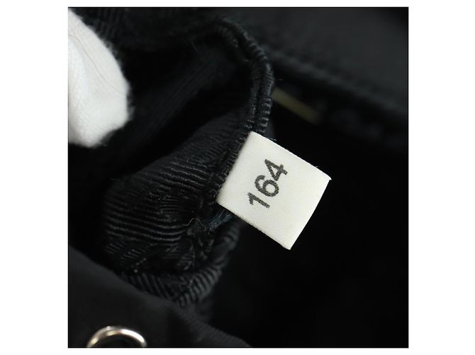 Borsa a Spalla con Catena PRADA Nylon Nero Argento Auth AMZ520M - vista 12