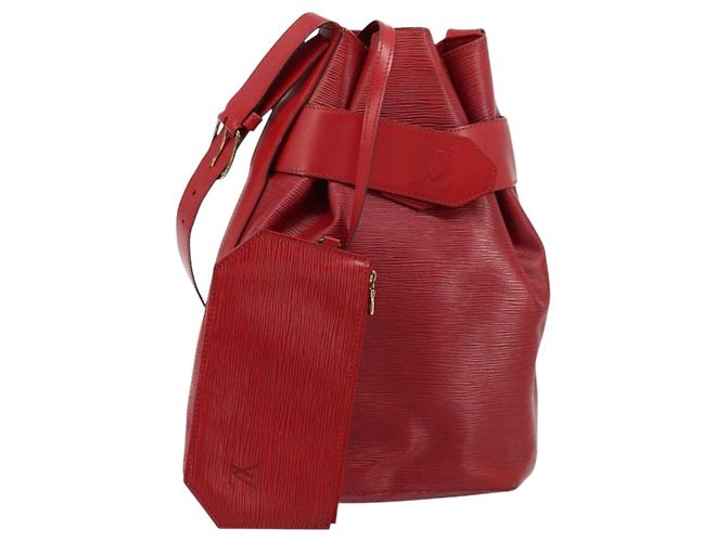 LOUIS VUITTON Epi Sac Depaule GM Borsa a Spalla Rossa M80197 LV Auth 177430 Rosso - vista 13
