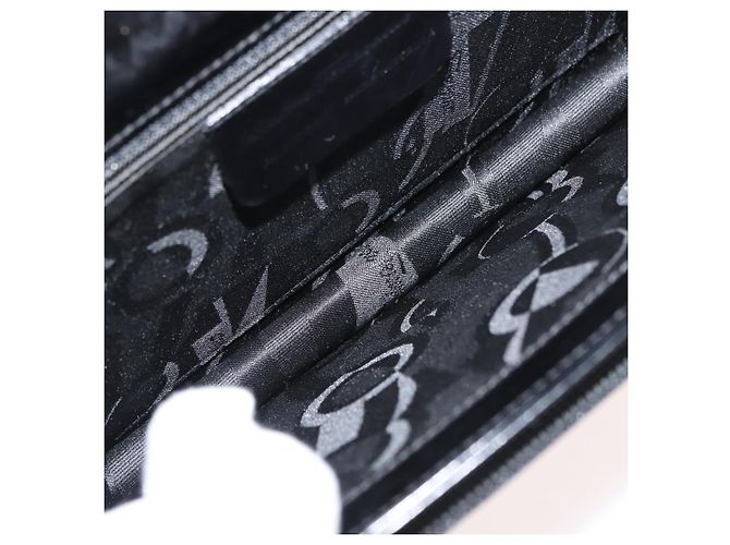 Borsa a Spalla Salvatore Ferragamo Gancini in Pelle Vernice Nera Argento Auth 178485 Nero - vista 11