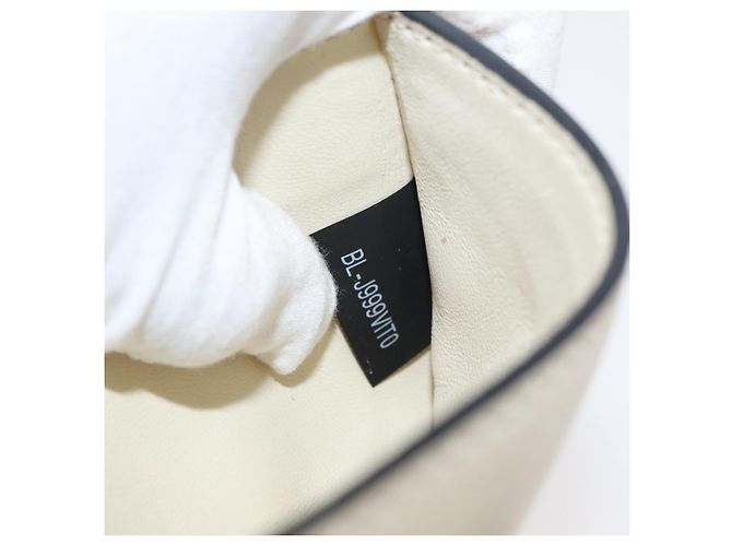 Borsa a Spalla con Catena VALENTINO in Pelle Avorio Oro Auth bs35039A D'oro Crudo - vista 11