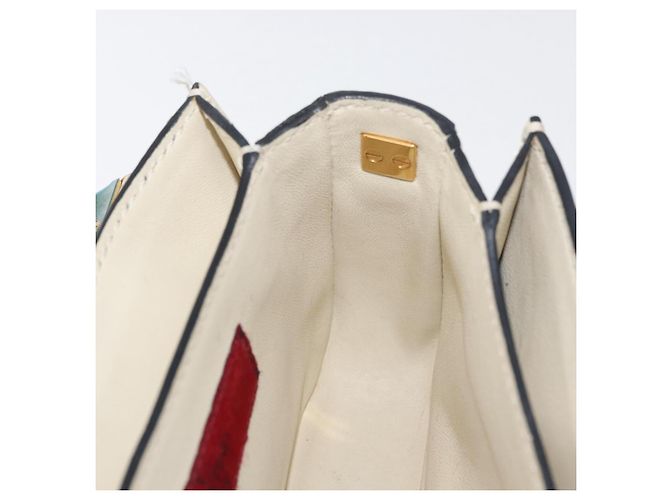 Borsa a Spalla con Catena VALENTINO in Pelle Avorio Oro Auth bs35039A D'oro Crudo - vista 22