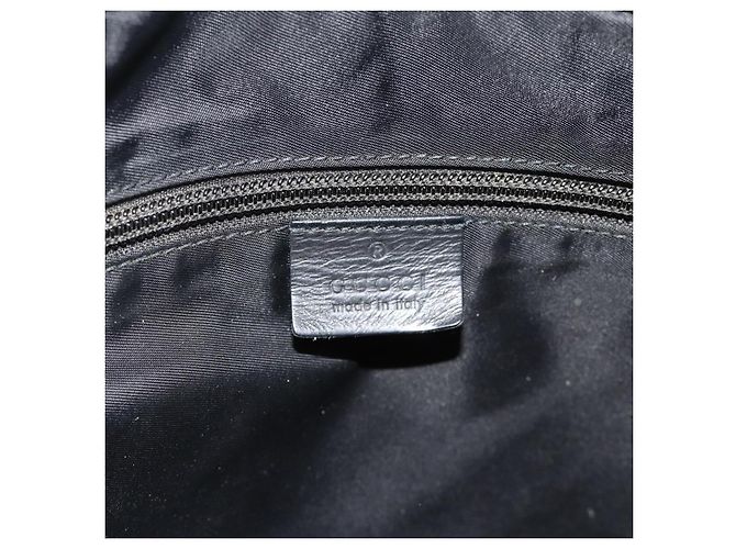 Borsa a Spalla GUCCI GG Canvas Guccissima Pelle Nera Argento 322080 Auth 178212 Nero - vista 15