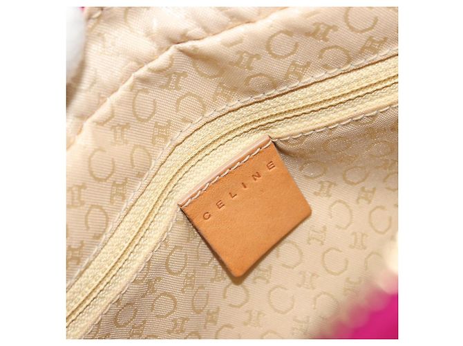 Céline Borsa CELINE C Macadam in tela e scamosciato rosa e oro Auth BA12374 D'oro - vista 18