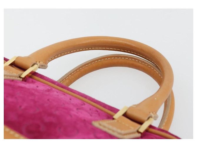 Céline Borsa CELINE C Macadam in tela e scamosciato rosa e oro Auth BA12374 D'oro - vista 8