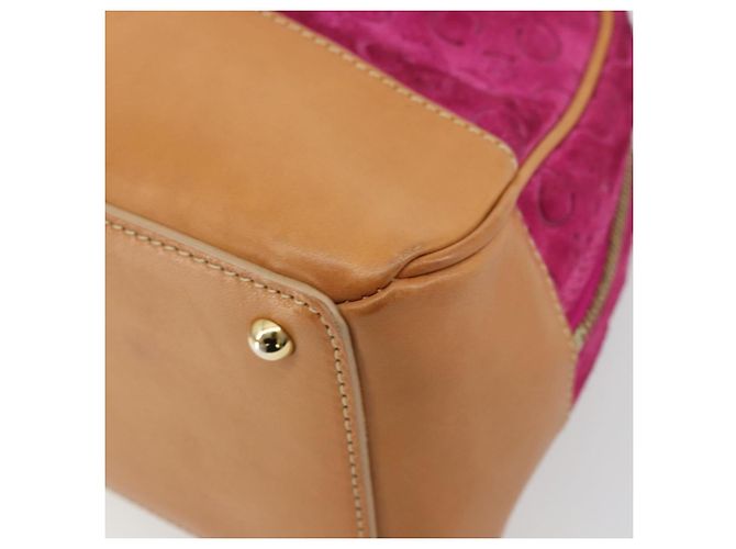 Céline Borsa CELINE C Macadam in tela e scamosciato rosa e oro Auth BA12374 D'oro - vista 9