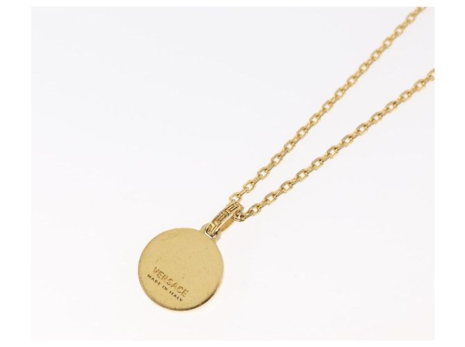 Collana VERSACE metallica Gold Tone Auth bs34900A - vista 9