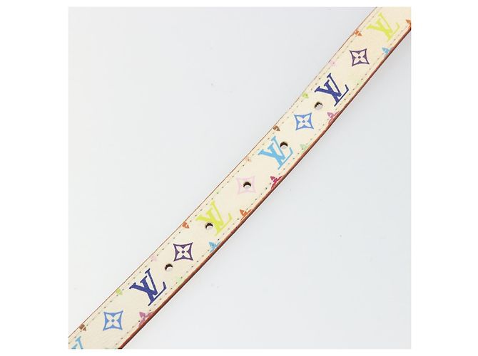 LOUIS VUITTON Multicolor Ceinture LV Gürtel Weiß LV Auth 177354A - Ansicht 13