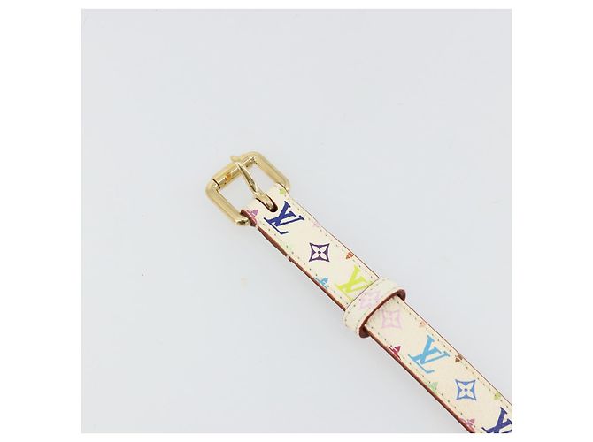 LOUIS VUITTON Multicolor Ceinture LV Gürtel Weiß LV Auth 177354A - Ansicht 7