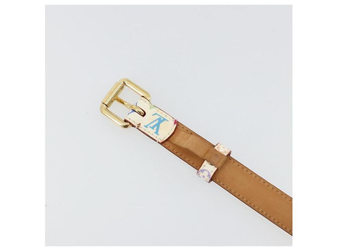 LOUIS VUITTON Multicolor Ceinture LV Gürtel Weiß LV Auth 177354A - Ansicht 8