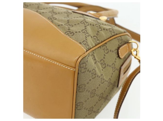 GUCCI GG Canvas Handtasche 2way Beige Gold 000 2854 0281 Auth 177485 Golden - Ansicht 12