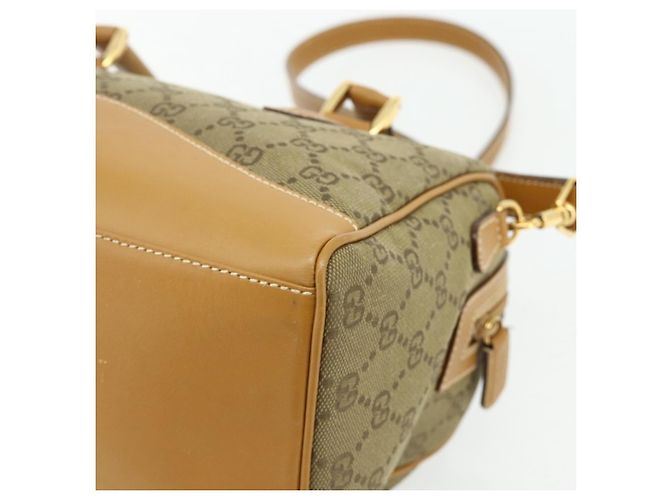 GUCCI GG Canvas Handtasche 2way Beige Gold 000 2854 0281 Auth 177485 Golden - Ansicht 14