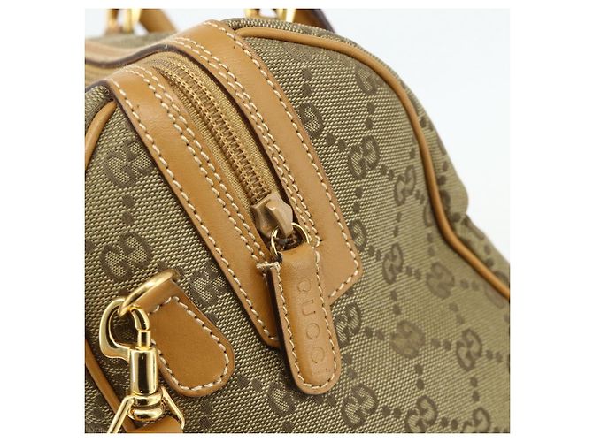 GUCCI GG Canvas Handtasche 2way Beige Gold 000 2854 0281 Auth 177485 Golden - Ansicht 16