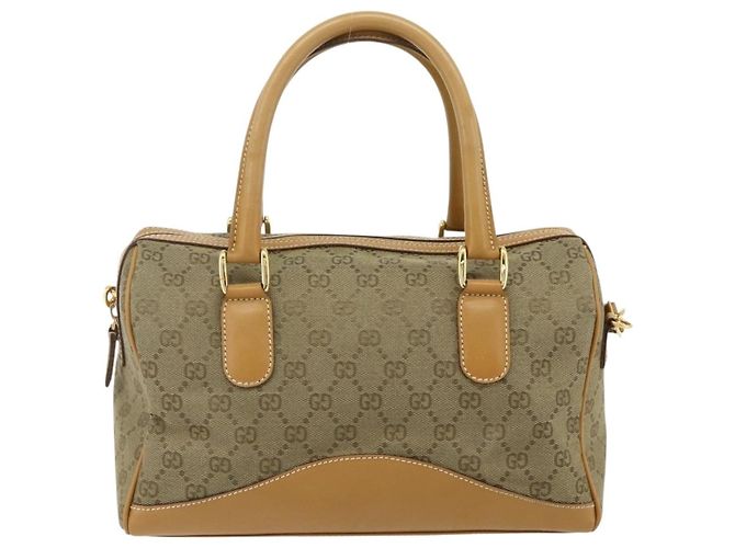 GUCCI GG Canvas Handtasche 2way Beige Gold 000 2854 0281 Auth 177485 Golden - Ansicht 2