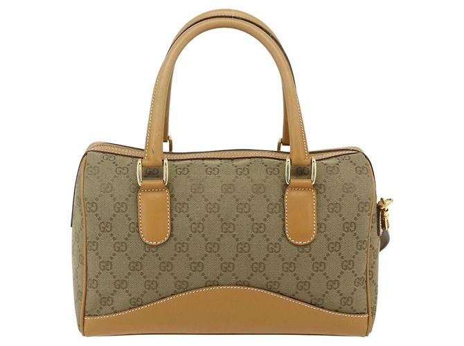 GUCCI GG Canvas Handtasche 2way Beige Gold 000 2854 0281 Auth 177485 Golden - Ansicht 3